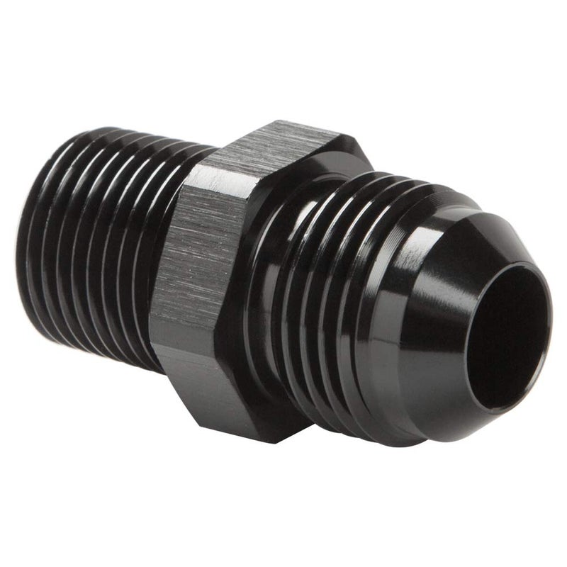 Podavelle 10AN Male Flare to 3/8 NPT Pipe Fitting Adapter Connector Union Straight Aluminum Black - Image 1